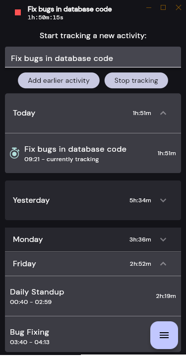 TrackSelf app screenshot 1