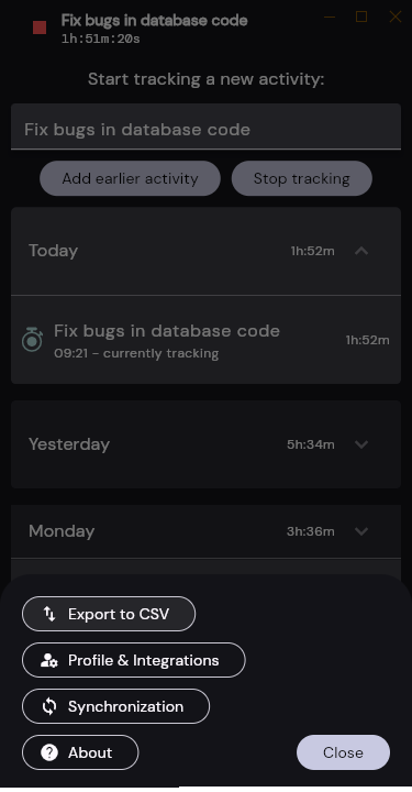 TrackSelf app screenshot 3